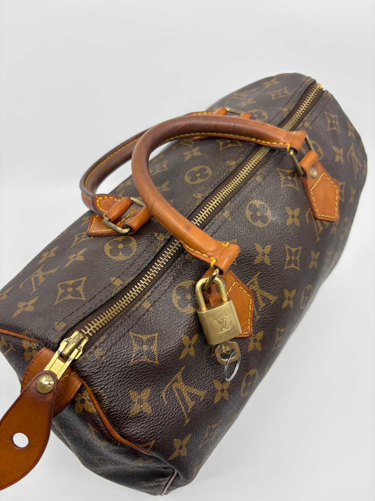 Louis Vuitton Monogram Speedy Handbag (includes Padlock & Key)
