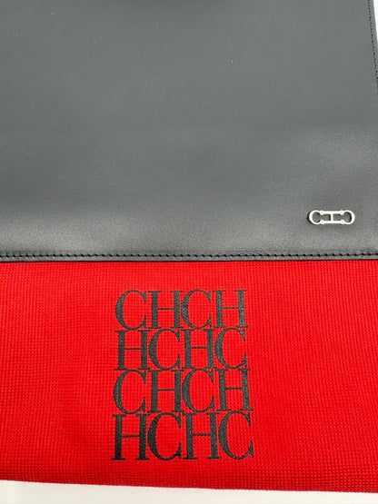 Carolina Herrera Black Leather Wristlet Pouch / Clutch