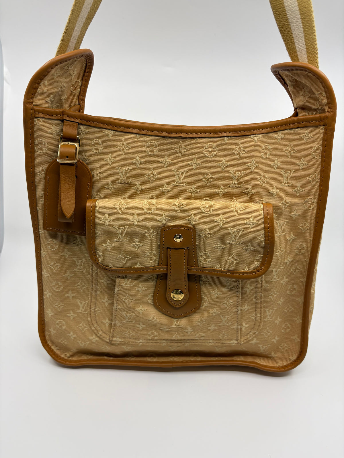 Louis Vuitton Monogram Mini Lin Besace Mary Kate Messenger Bag – Beige