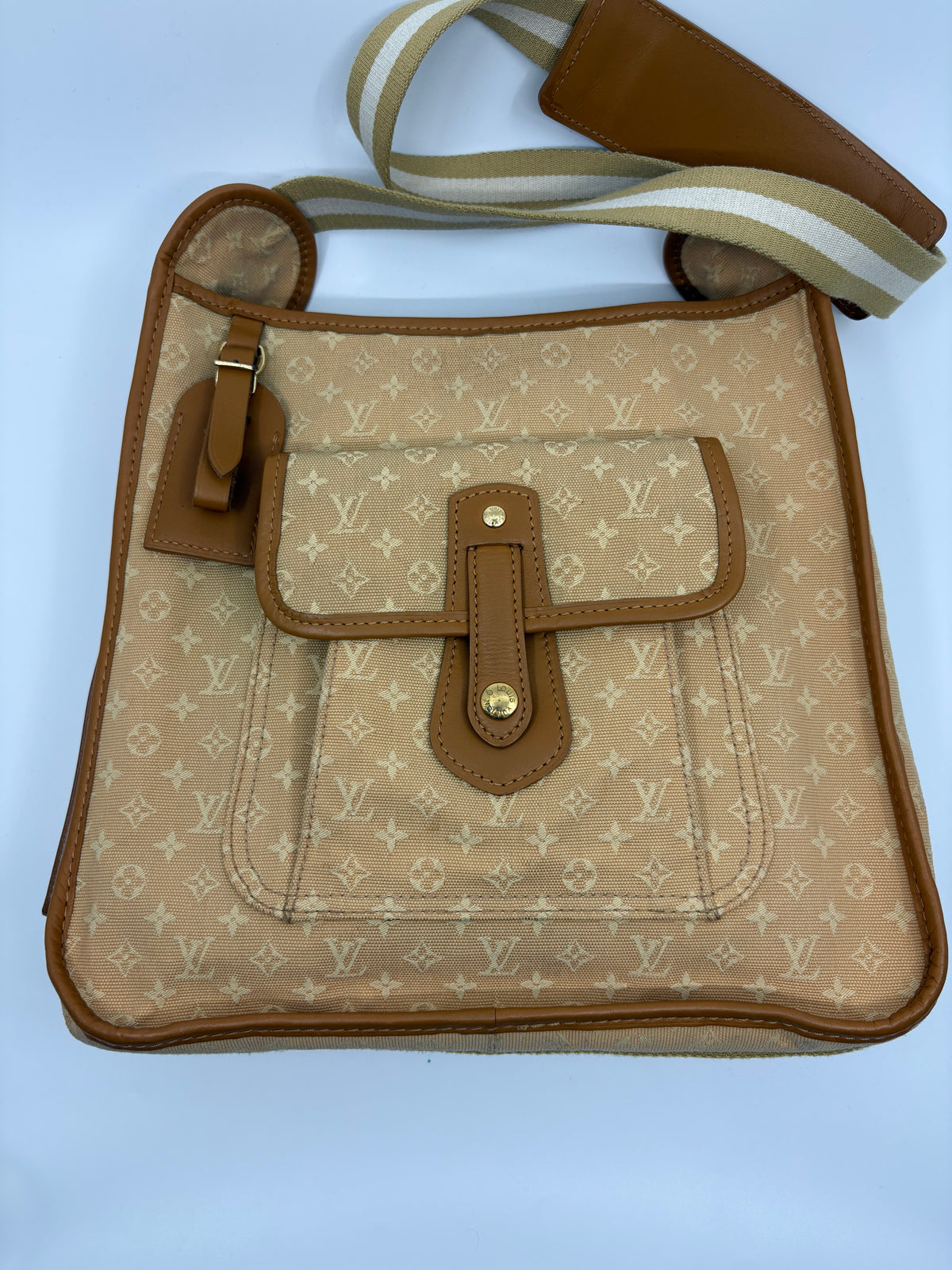 Louis Vuitton Monogram Mini Lin Besace Mary Kate Messenger Bag – Beige