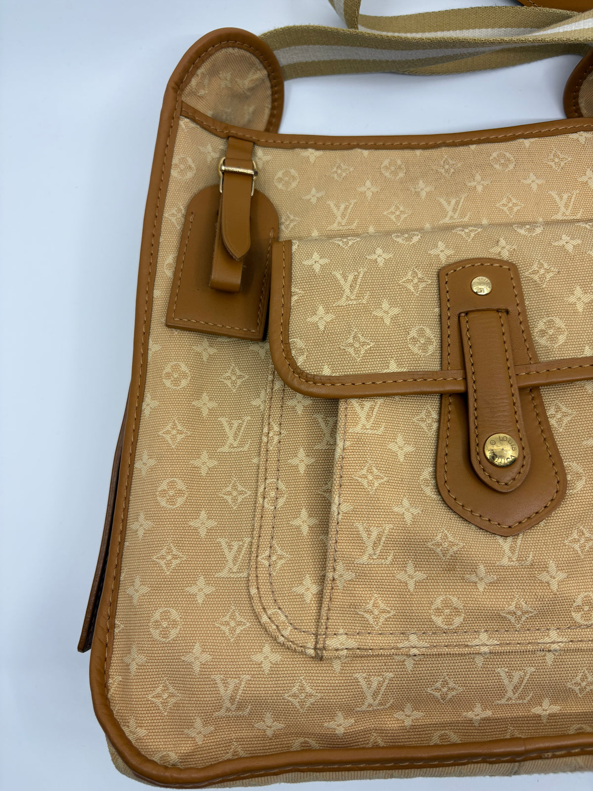 Louis Vuitton Monogram Mini Lin Besace Mary Kate Messenger Bag – Beige