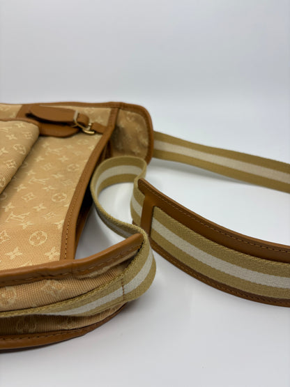 Louis Vuitton Monogram Mini Lin Besace Mary Kate Messenger Bag – Beige