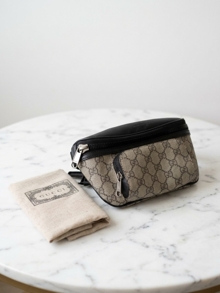 Gucci GG Supreme Canvas Belt Bag / Crossbody – Black