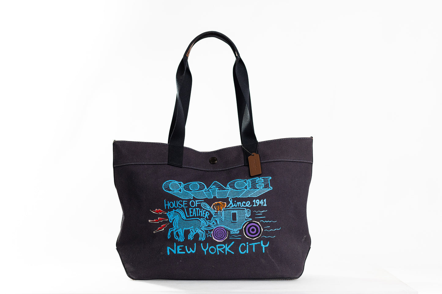 Coach Tote bag 38 with art school graphic