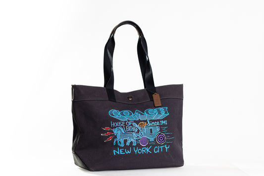 Coach Tote bag 38 with art school graphic