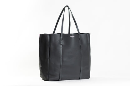BALENCIAGA Logo Tote Bag Shoulder Bag Leather
