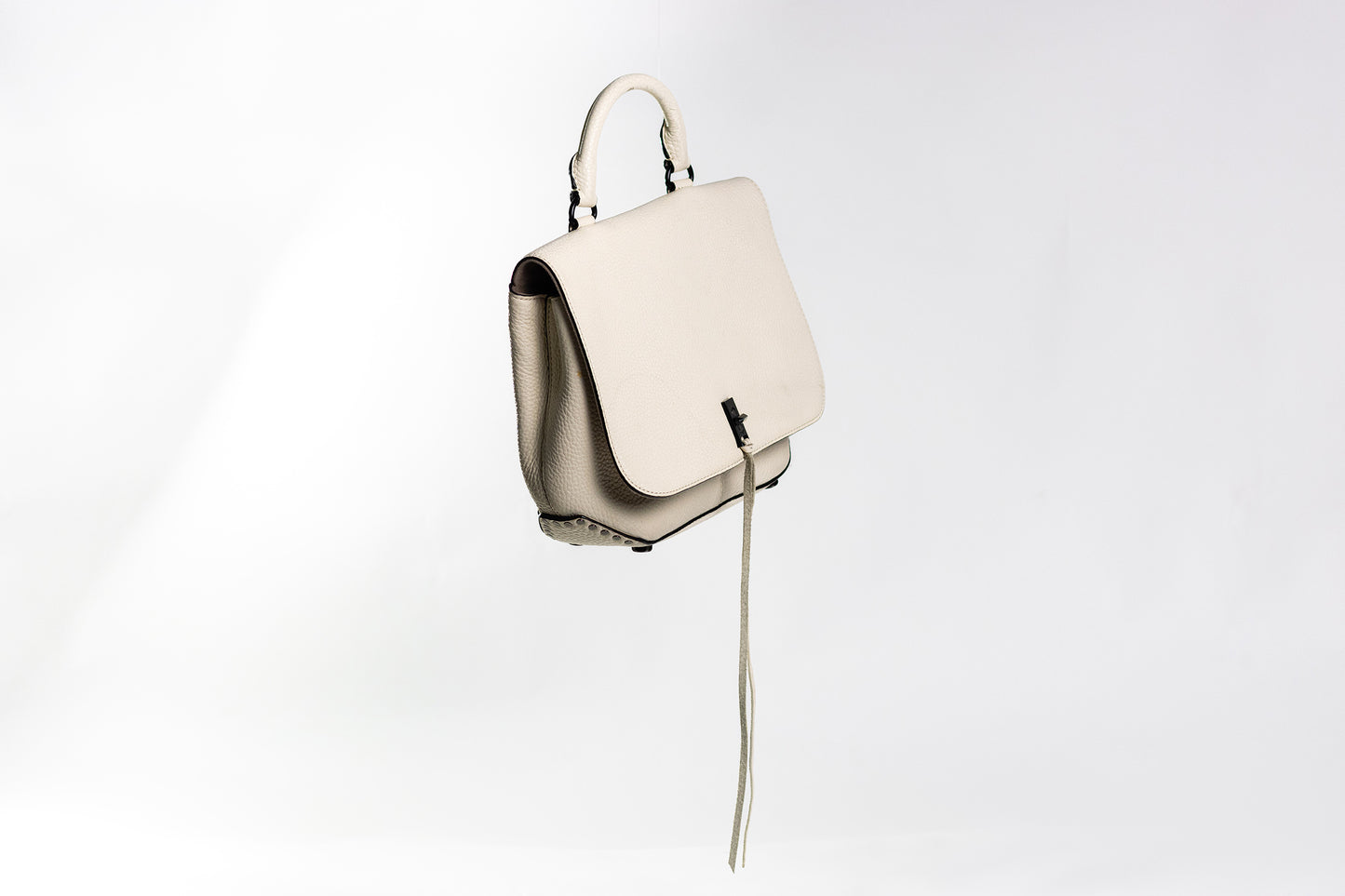 Rebecca Minkkof Leather Top Handle Bag