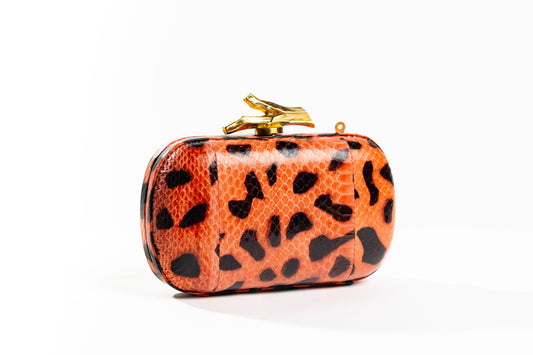 DIANE Von Fursernberg Embossed Leather Minaudière