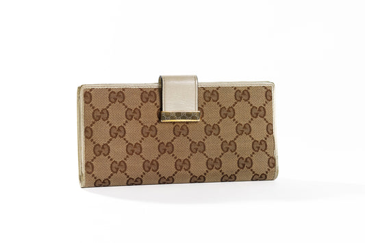 GUCCI Vintage GG Canvas Continental Wallet