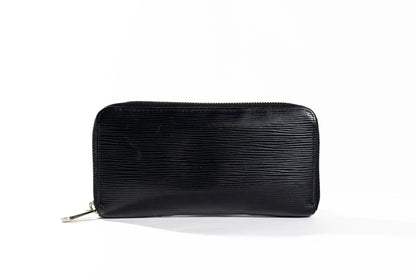 Louis Vuitton Womens Zip Around Epi Leather Continental Wallet Black