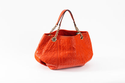 Carolina Herrera Red Monogram handbag.