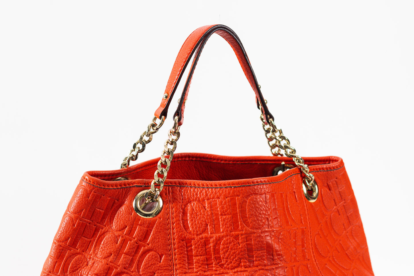 Carolina Herrera Red Monogram handbag.