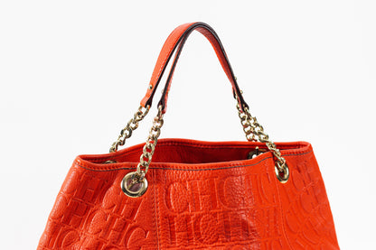 Carolina Herrera Red Monogram handbag.