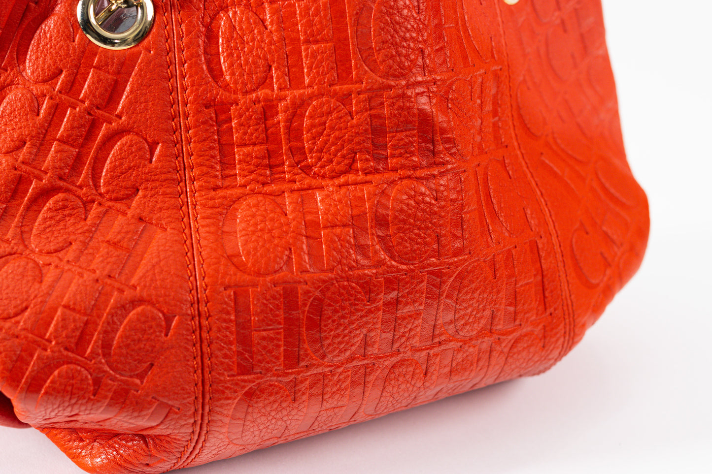 Carolina Herrera Red Monogram handbag.