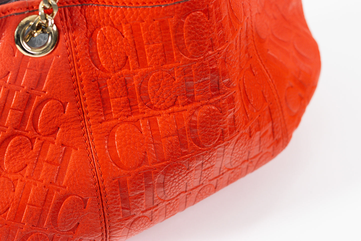 Carolina Herrera Red Monogram handbag.