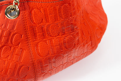 Carolina Herrera Red Monogram handbag.
