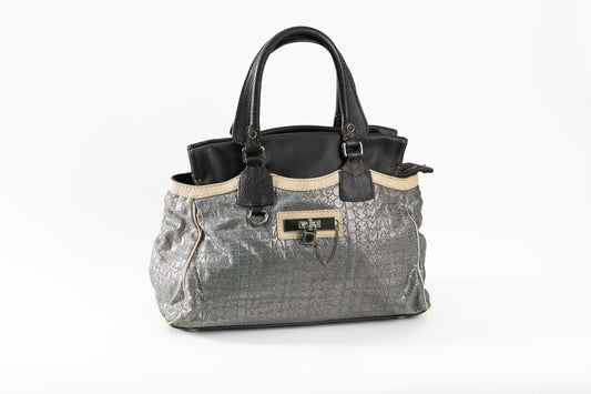 Marc Jacobs Tri Color leather and fabric shoulder bag