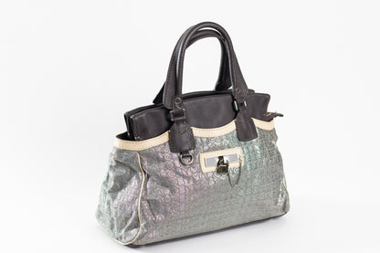 Marc Jacobs Tri Color leather and fabric shoulder bag