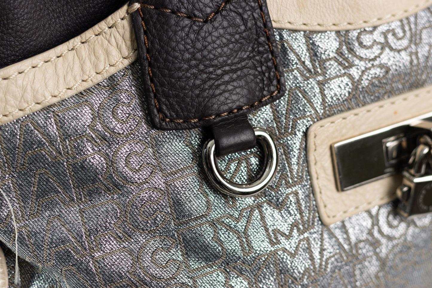 Marc Jacobs Tri Color leather and fabric shoulder bag