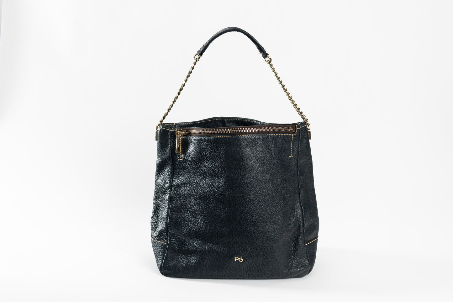 Purificación García Black Leather handbag