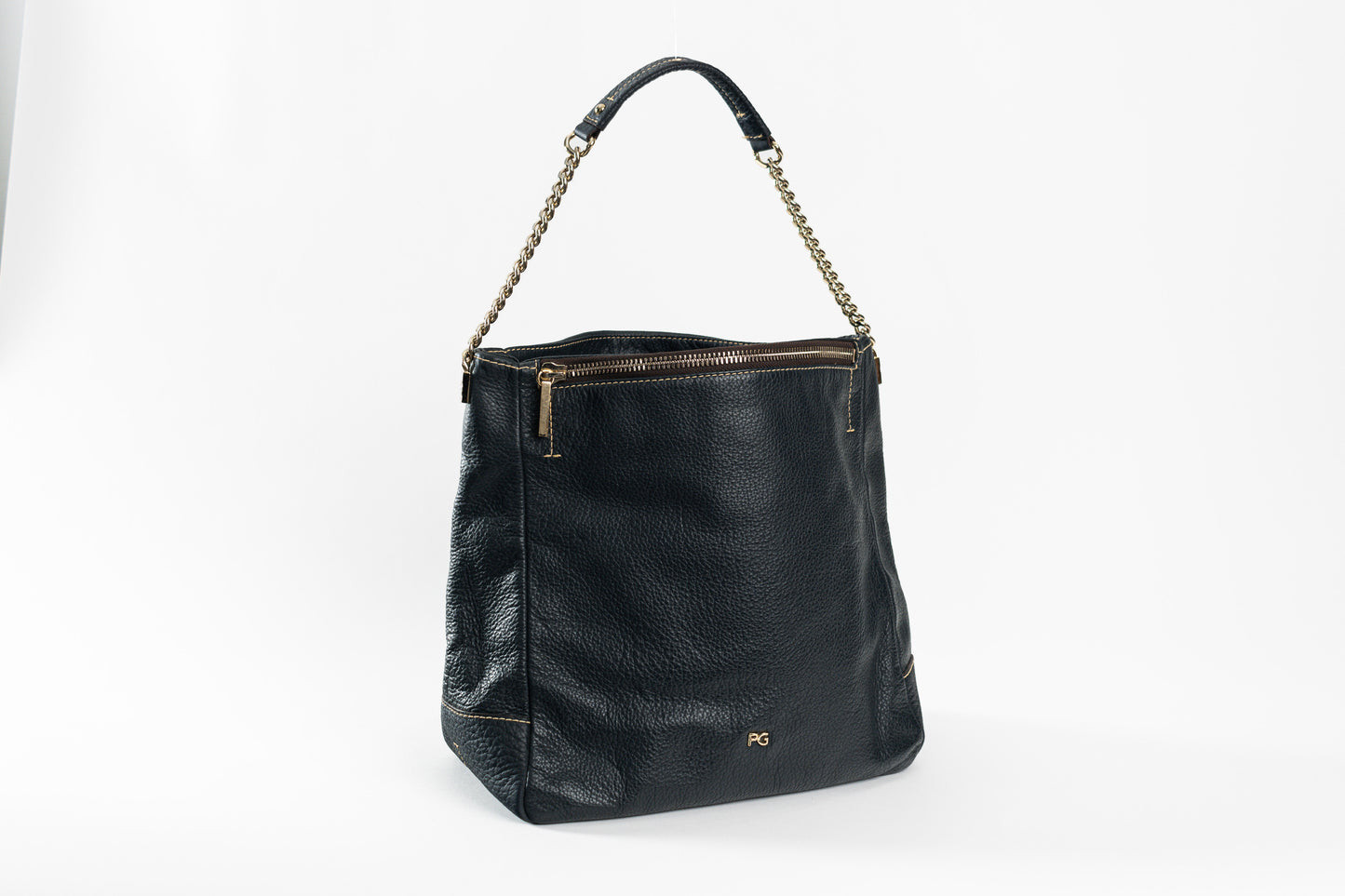 Purificación García Black Leather handbag