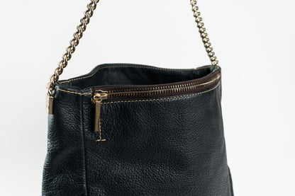 Purificación García Black Leather handbag