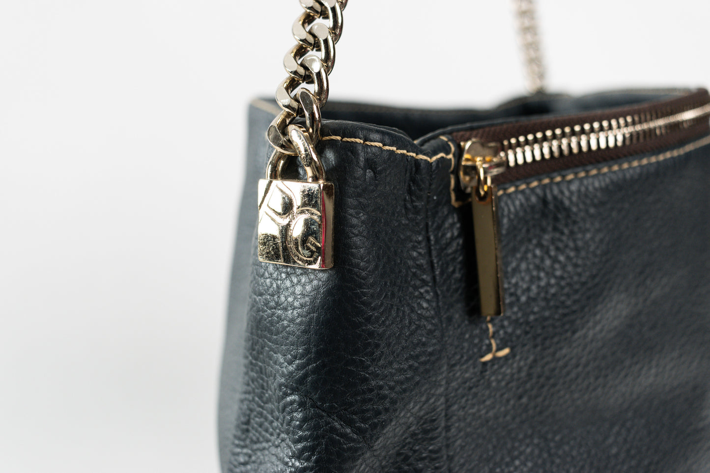 Purificación García Black Leather handbag