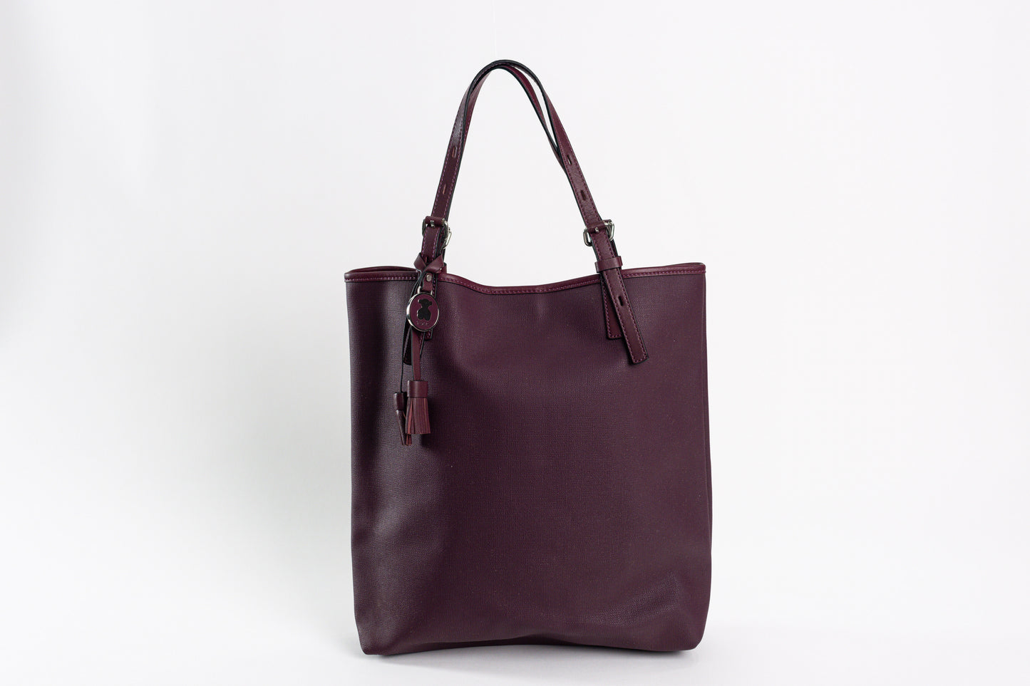 TOUS burgundy colored canvas George Shopping