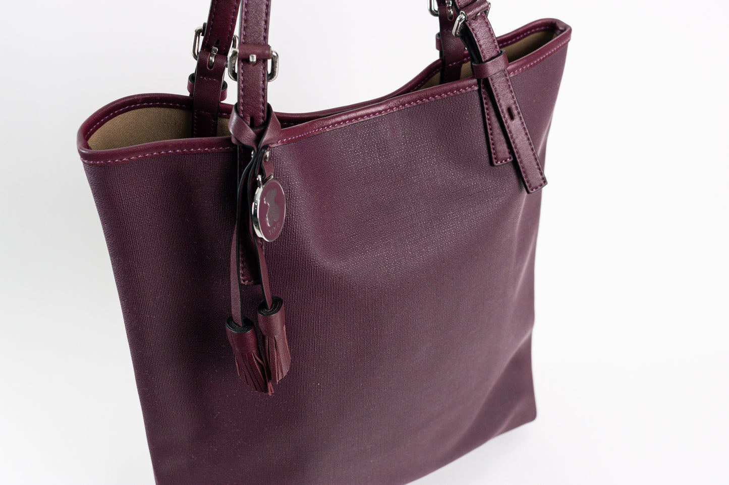 TOUS burgundy colored canvas George Shopping