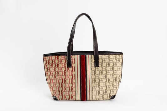 Carolina Herrea Multicolor Monogram Canvas Handbag