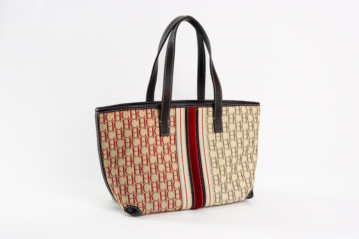 Carolina Herrea Multicolor Monogram Canvas Handbag