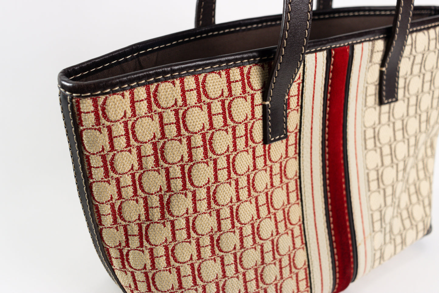 Carolina Herrea Multicolor Monogram Canvas Handbag