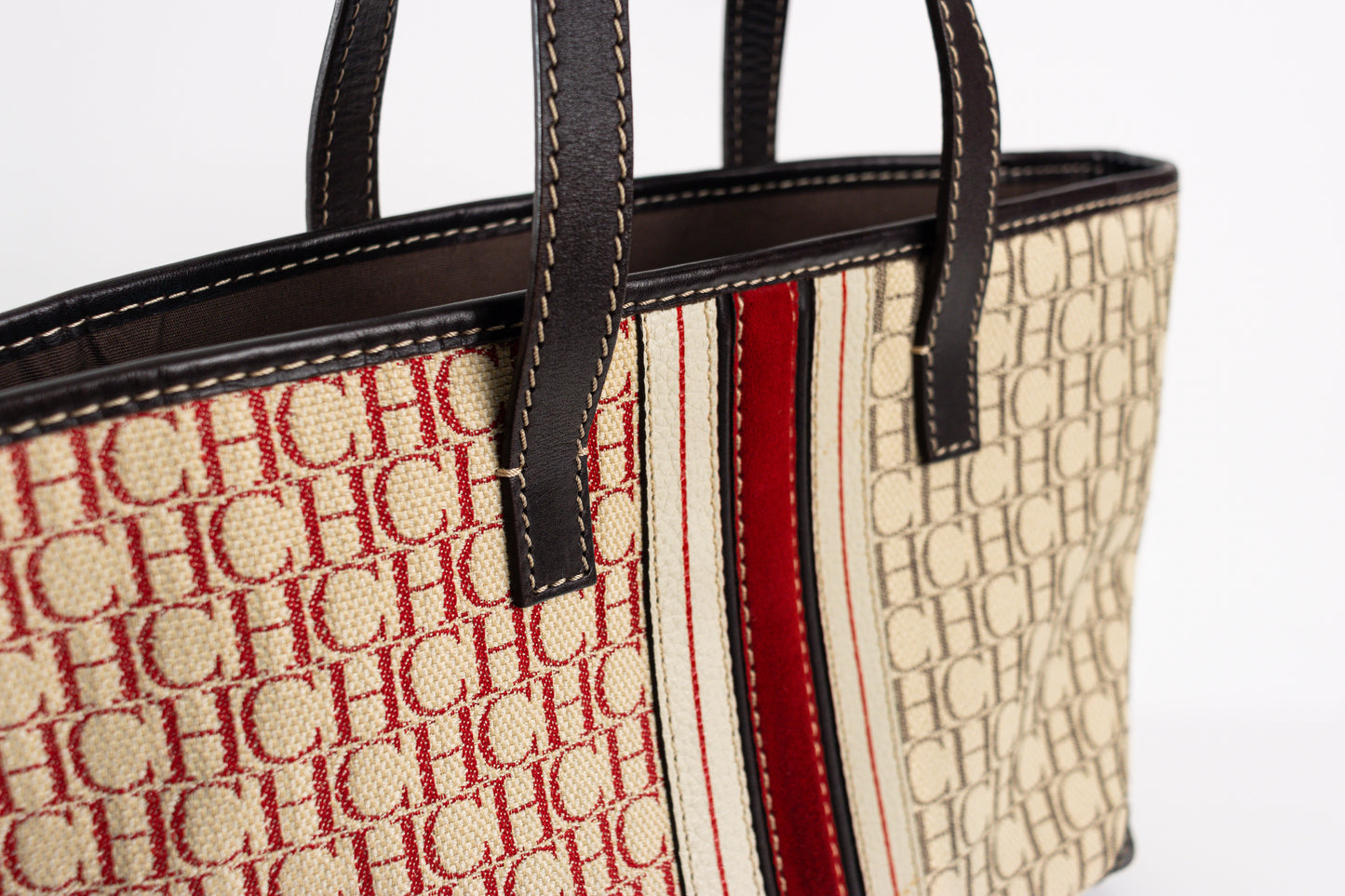 Carolina Herrea Multicolor Monogram Canvas Handbag