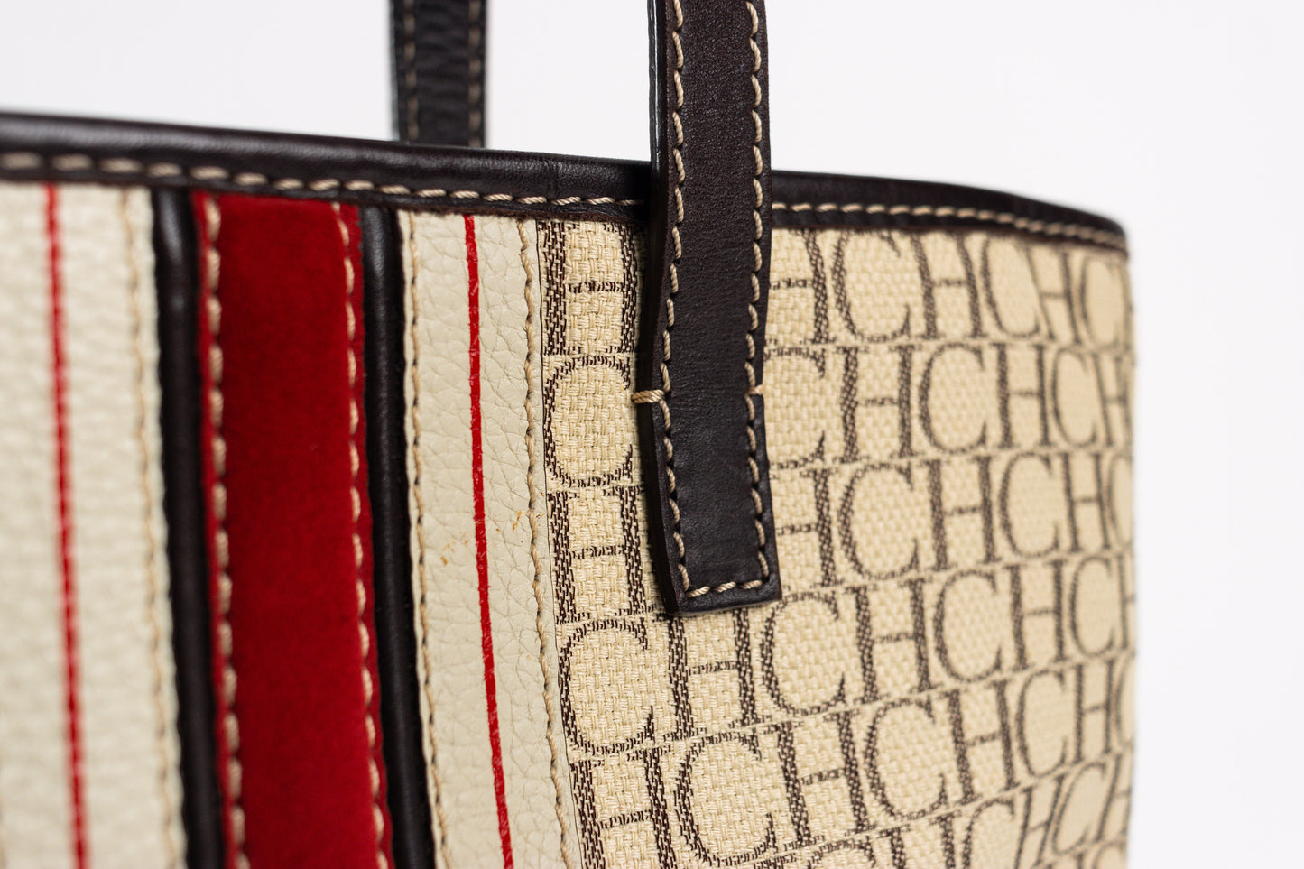 Carolina Herrea Multicolor Monogram Canvas Handbag