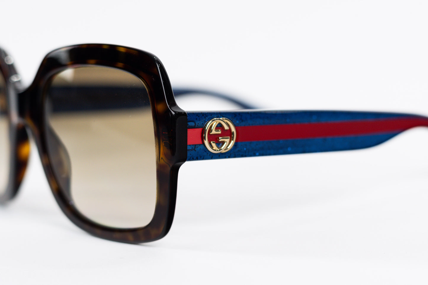 GUCCI Brown and Multicolor Sunglasses