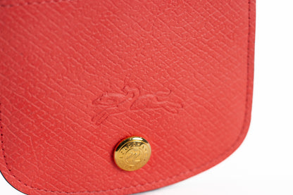 Longchamp Logo - Embossed Leather Cardholder