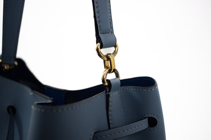 LAUREN Leather Debby Drawstring Bag