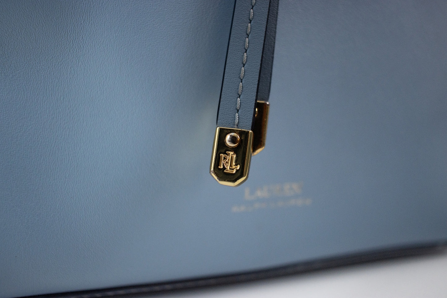 LAUREN Leather Debby Drawstring Bag