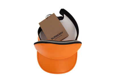 Burberry Ladies Bright Orange Zipped-Pouch Visor Hat