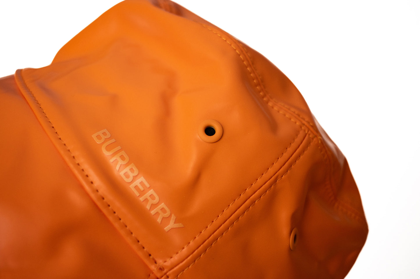 Women's orange Ladies Logo Print Drawstring Fisherman Bucket Hat