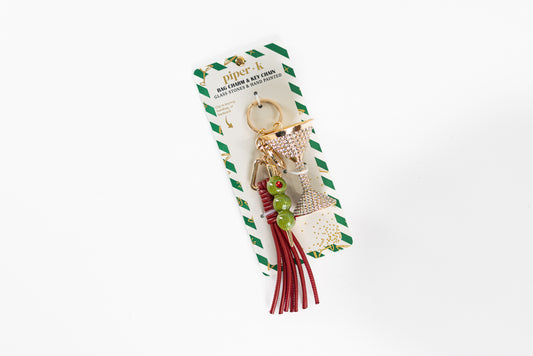 PIPER - K Glitter Keychain