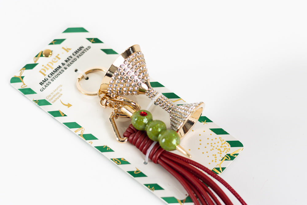 PIPER - K Glitter Keychain