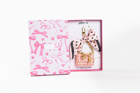 PIPER - K Glitter Keychain