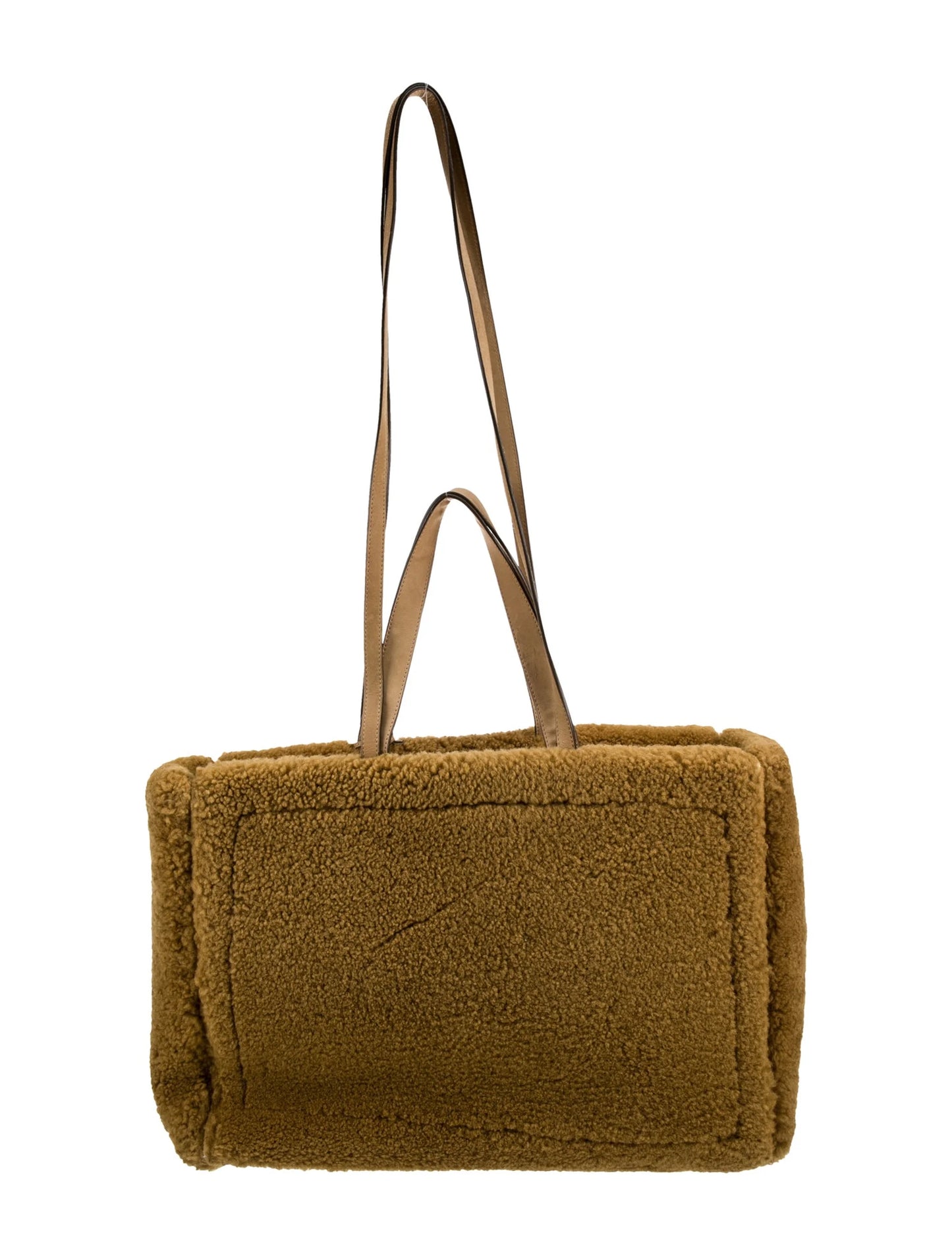 Jacquemus “Le Cabas Neve” Shearling Tote