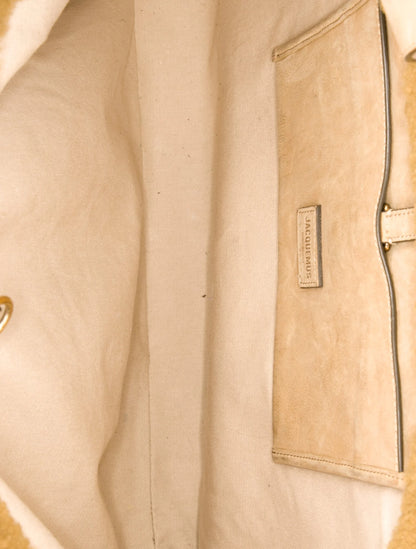 Jacquemus “Le Cabas Neve” Shearling Tote