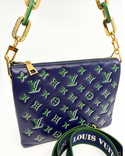 Louis Vuitton Lambskin Embossed Monogram Coussin PM (2023)