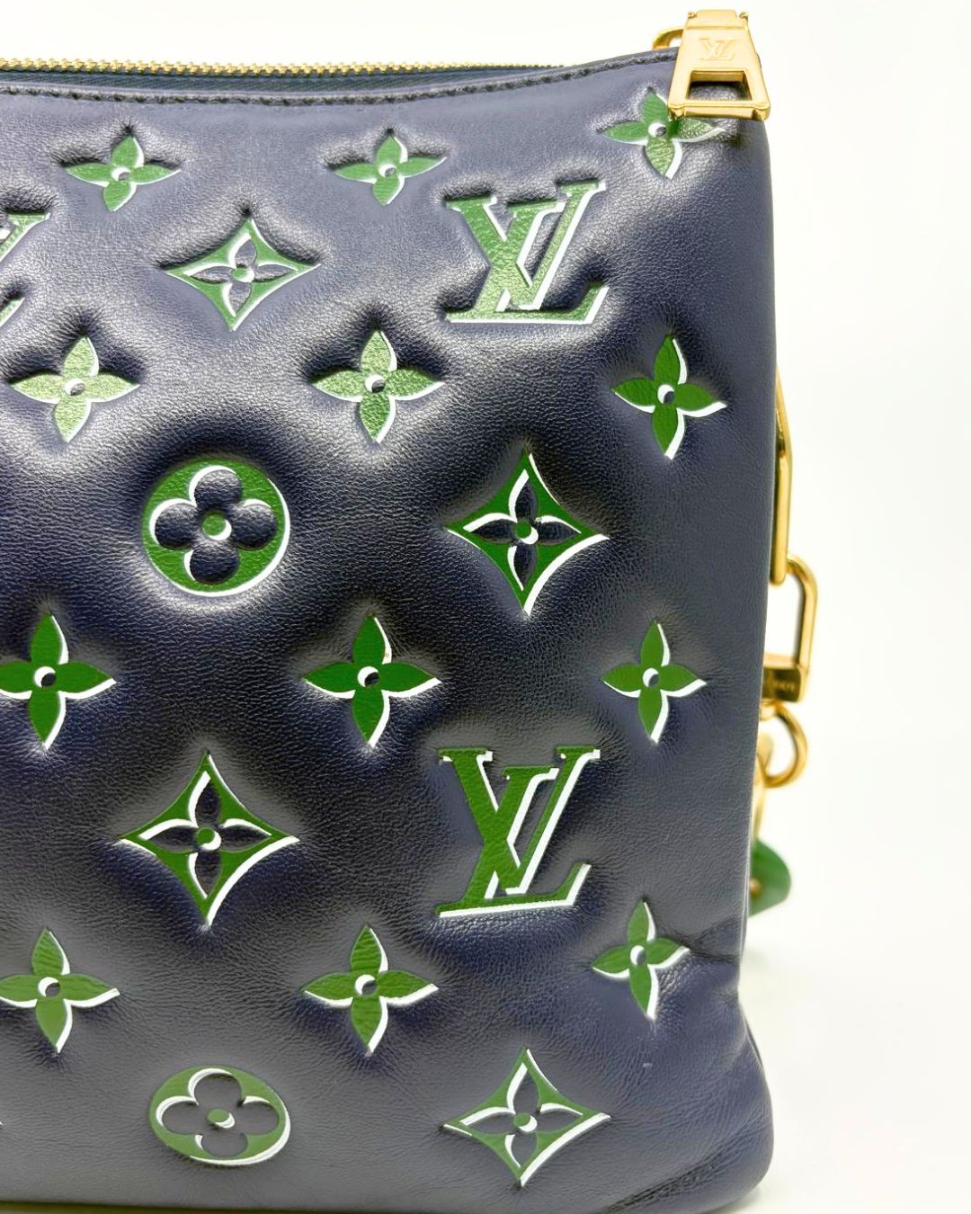 Louis Vuitton Lambskin Embossed Monogram Coussin PM (2023)