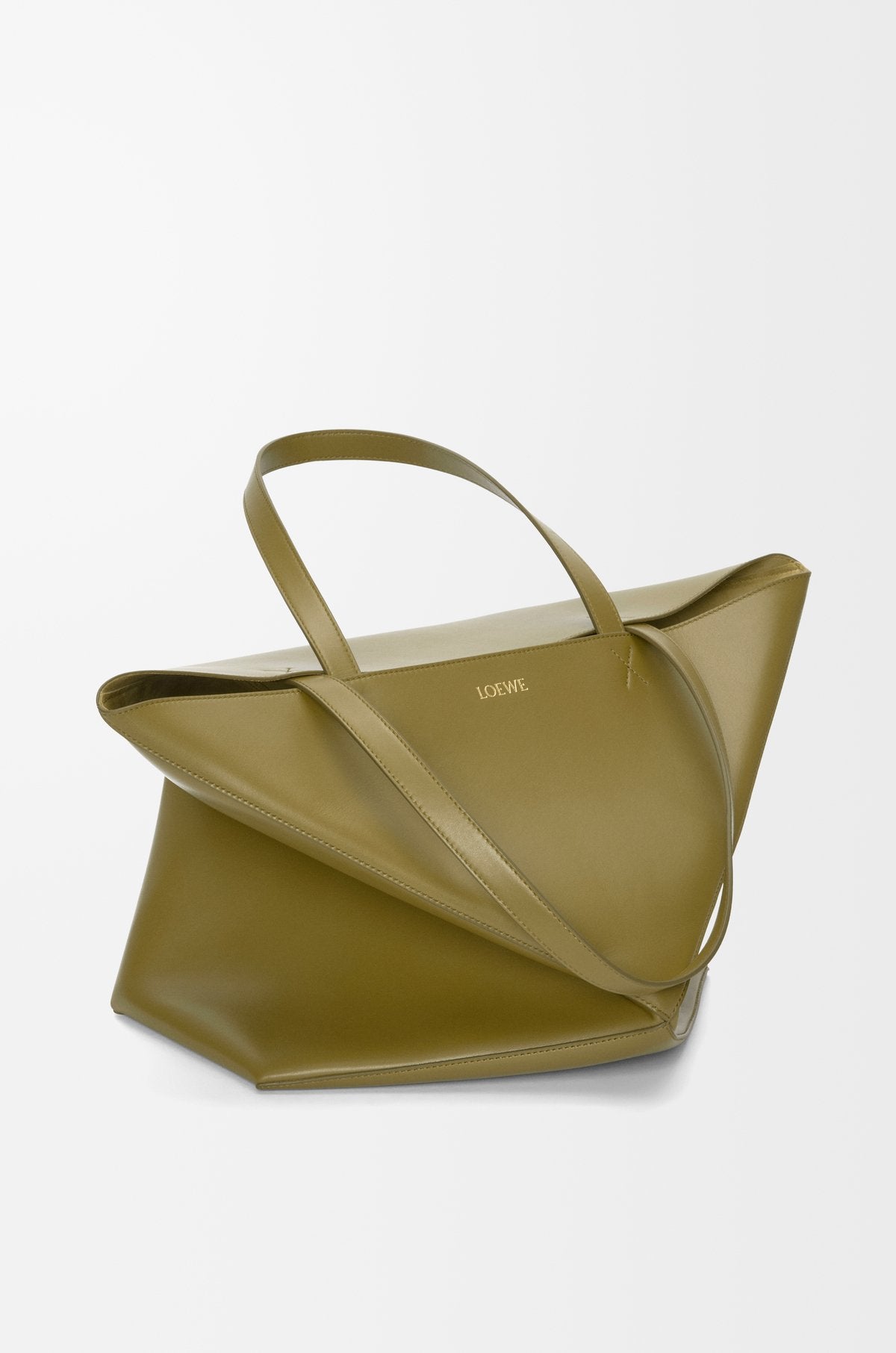 LOEWE XL Puzzle Fold tote in shiny calfskin