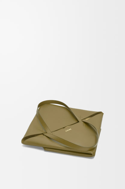 LOEWE XL Puzzle Fold tote in shiny calfskin