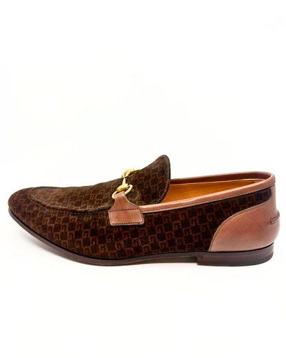 Gucci Suede Mini G cube loafers